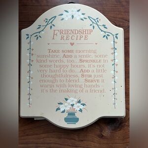 Vintage Friendship Wooden Sign